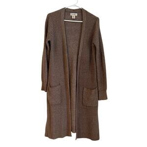 Jessica Simpson Long Knit Cardigan, Brown, Women's Size Medium